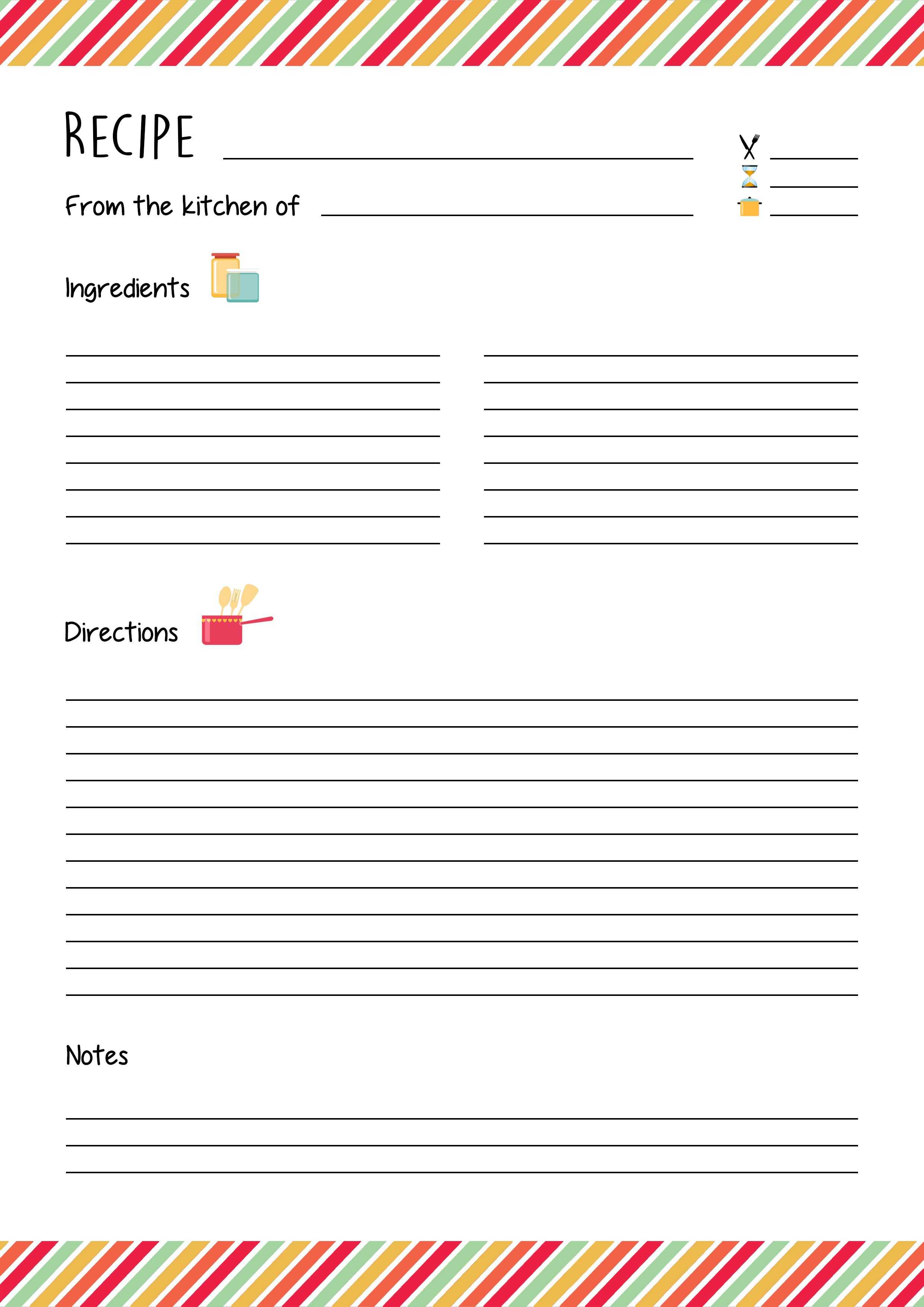 Free Printable Recipe Template: Diy Recipe Book! A4 | Recipe Regarding Fillable Recipe Card Template