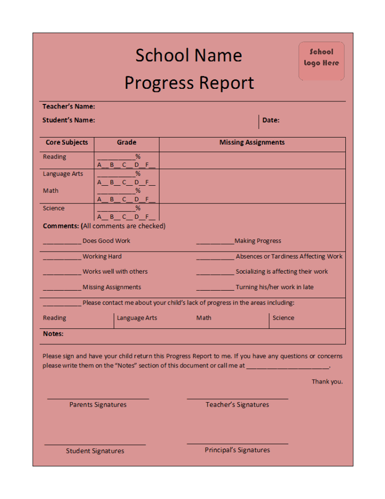 Free Printable Report Templates Regarding Result Card Template CUMED ORG