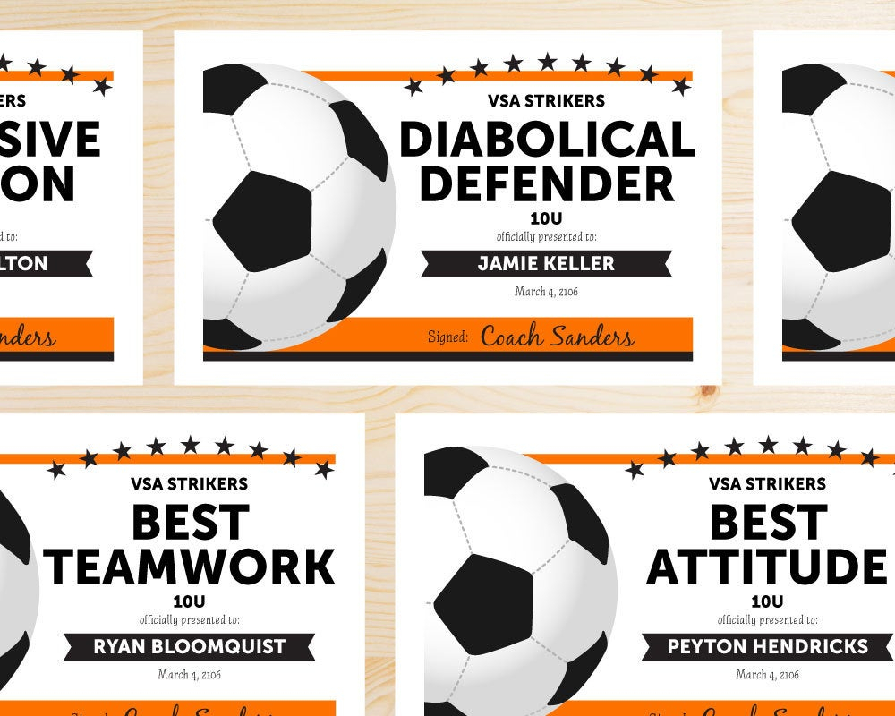 Free Printable Soccer Certificate Templates Editable Award For Soccer Certificate Template Free