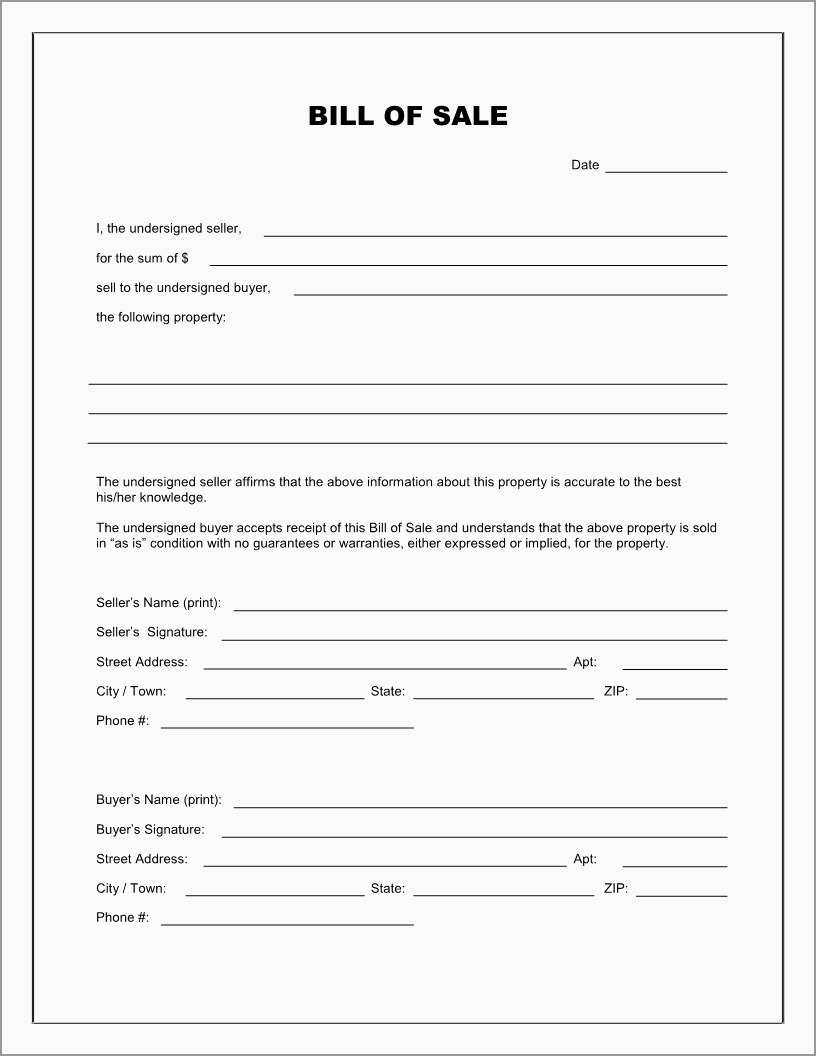 Free Printable Texas Vehicle Bill Of Sale Form Automotive Pertaining To Vehicle Bill Of Sale Template Word