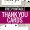 Free Printable Thank You Cards | Freebies | Printable Thank Throughout Free Printable Thank You Card Template
