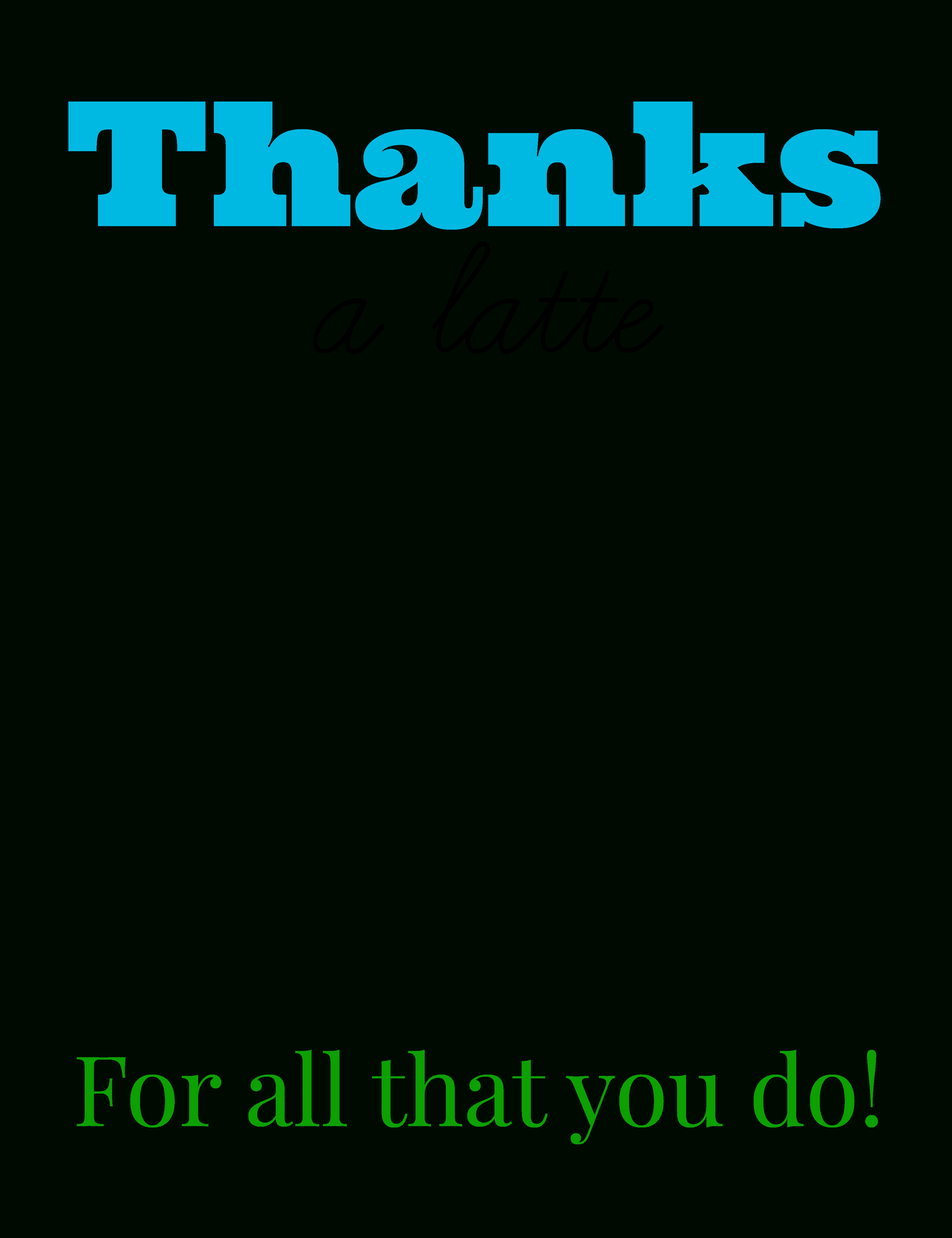 Free Printable: Thanks A Latte Coffee Gift Card – Smashed Regarding Thanks A Latte Card Template