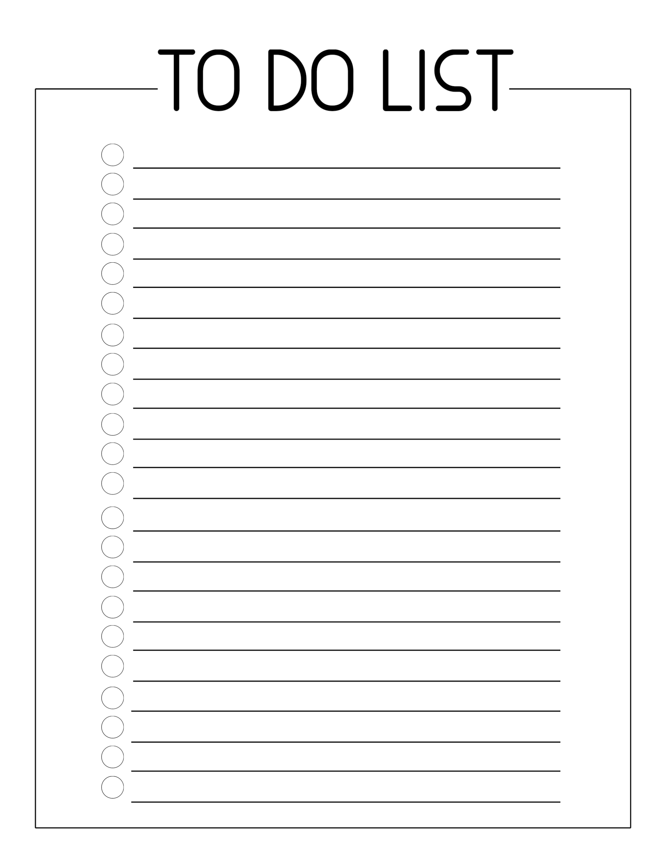 Free Printable To Do Checklist Template – Paper Trail Design Within Blank To Do List Template