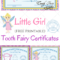 Free Printable Tooth Fairy Certificates | 1St Grade | Tooth Regarding Tooth Fairy Certificate Template Free