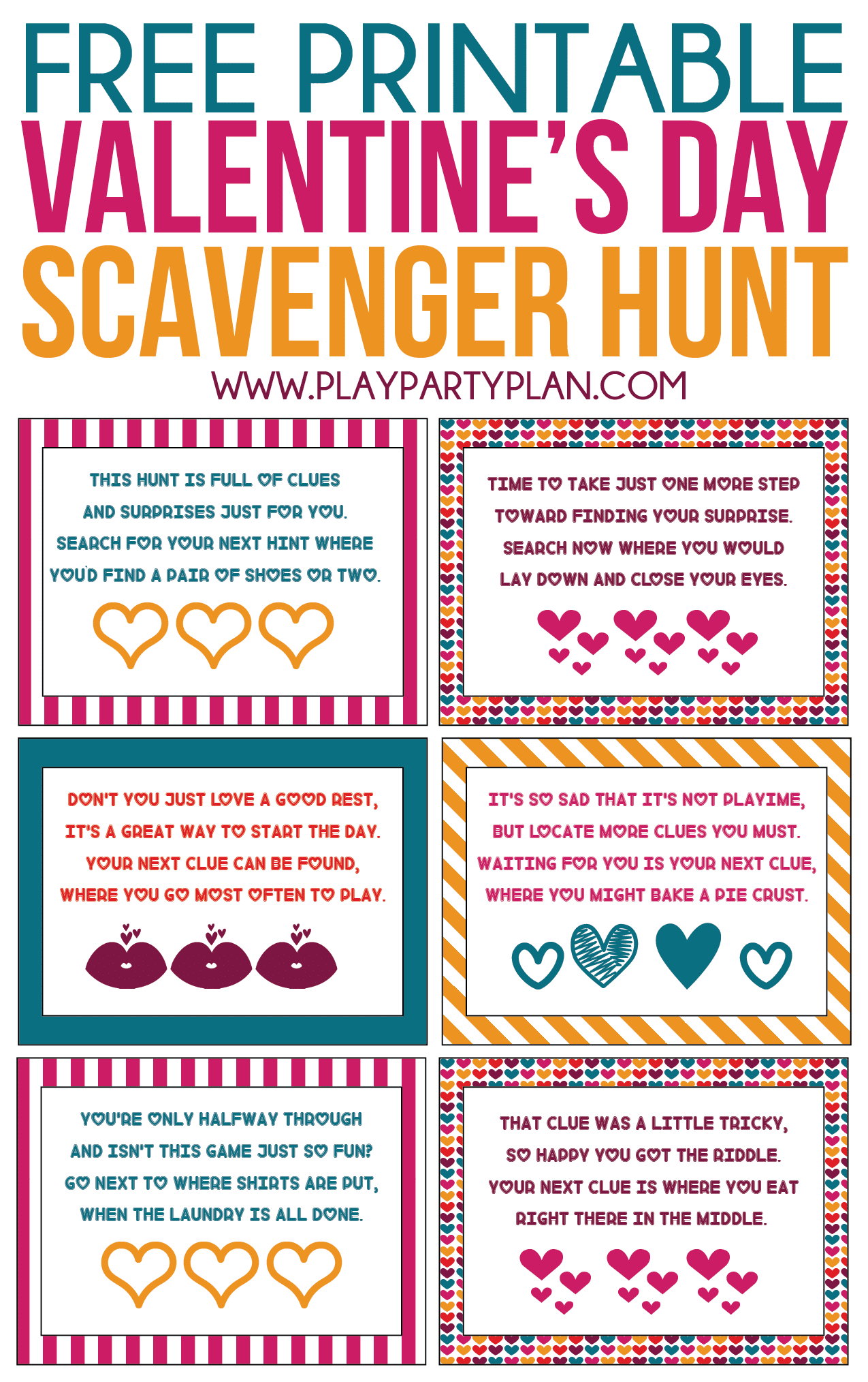Free Printable Scavenger Hunt Clues