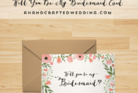 Free Printable Will You Be My Bridesmaid Card | | Freebies inside Will You Be My Bridesmaid Card Template