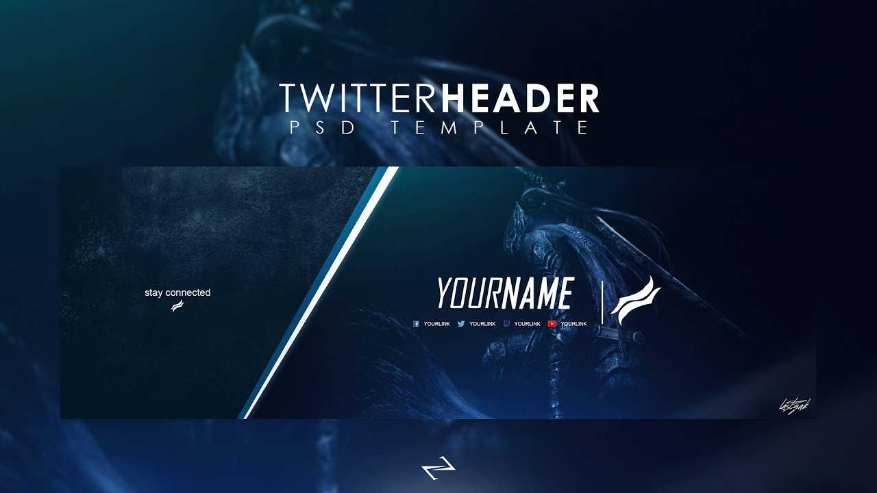 Free Professional Gaming Twitter Header Psd Template 2017 Regarding Twitter Banner Template Psd