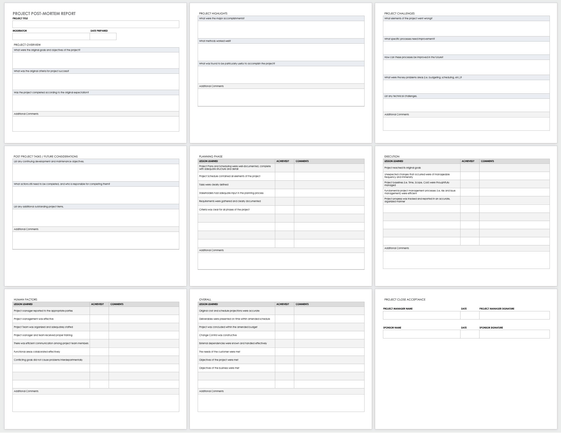 Free Project Report Templates | Smartsheet Within Post Mortem Template Powerpoint