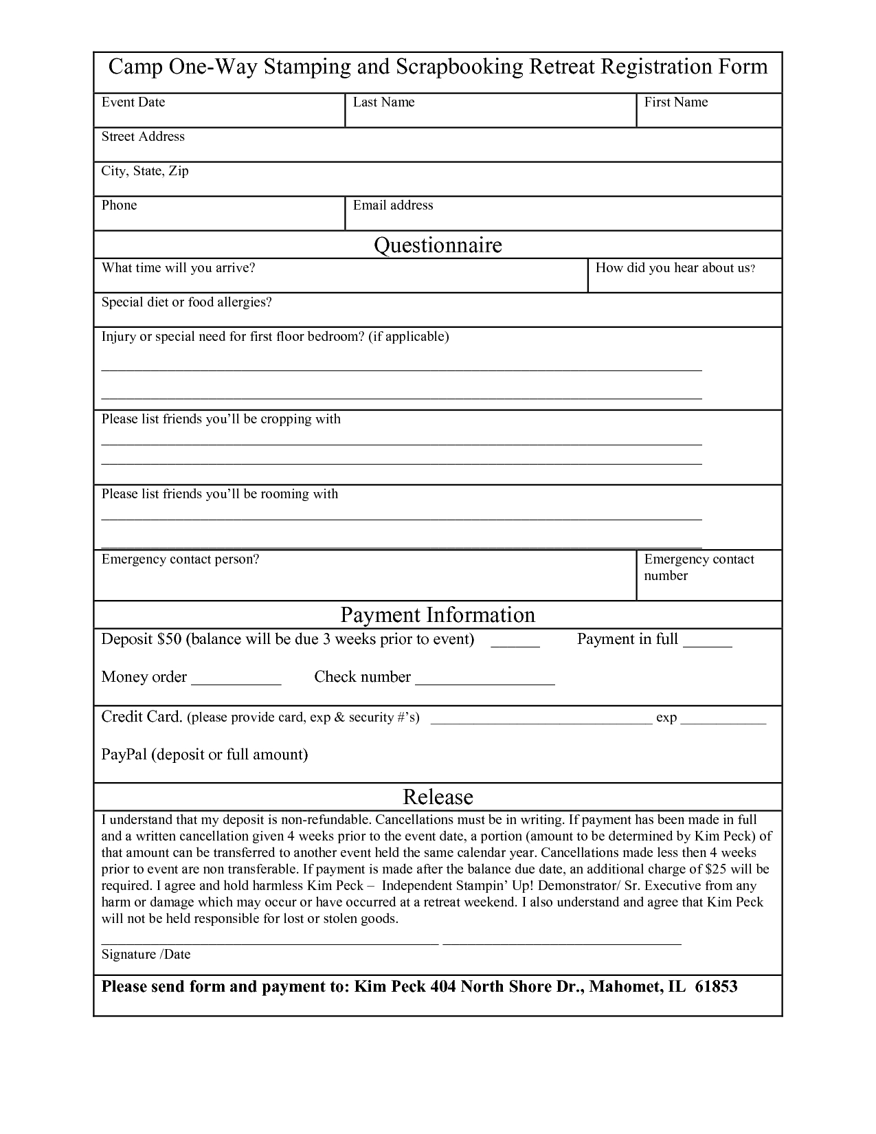 Free Registration Form Template Word Want A Free Refresher In Camp Registration Form Template Word