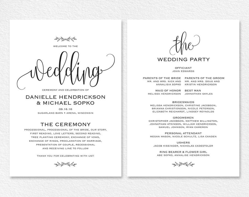 Free Rustic Wedding Invitation Templates For Word | Rustic Inside Free Printable Wedding Program Templates Word