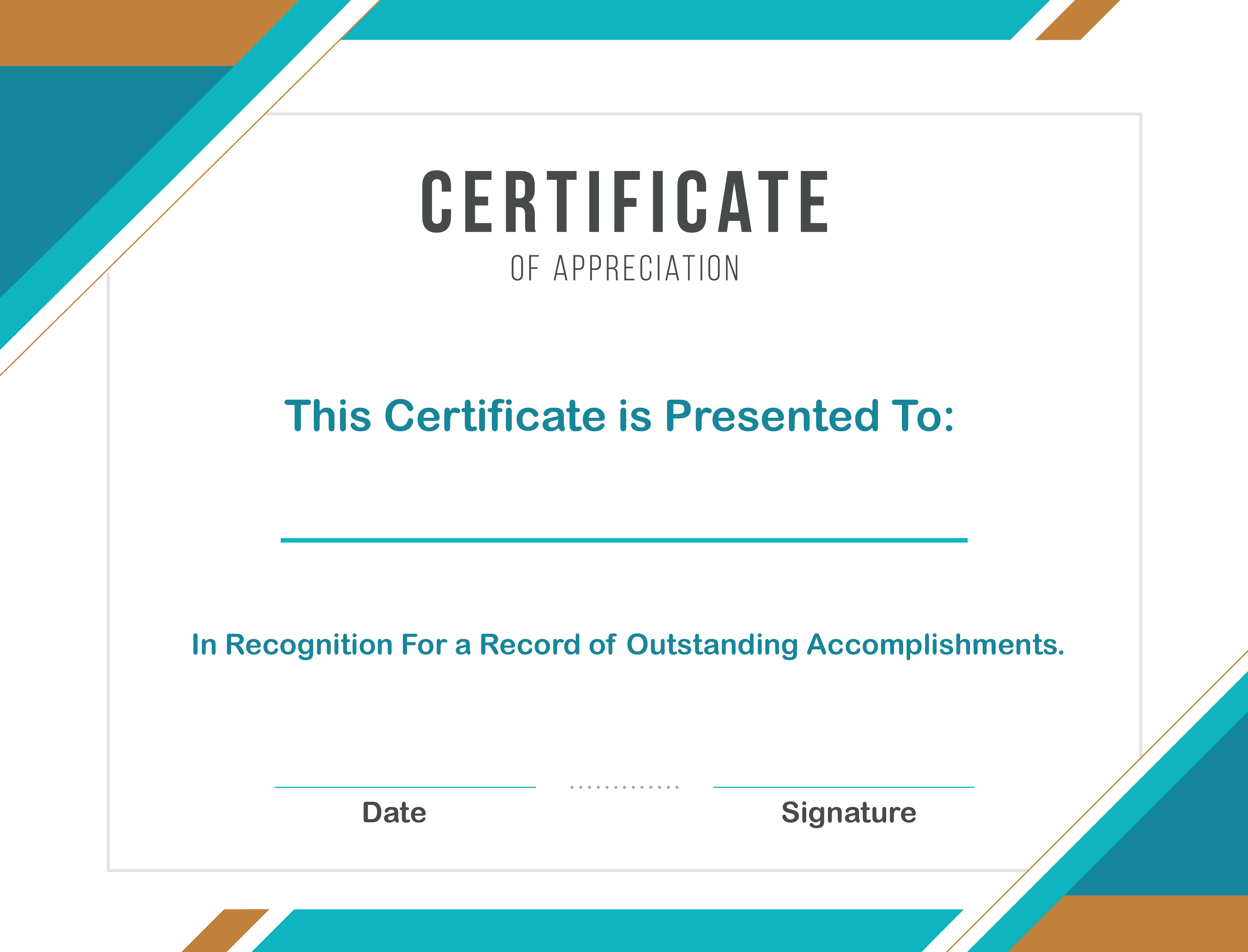 Free Sample Format Of Certificate Of Appreciation Template Inside Template For Recognition Certificate