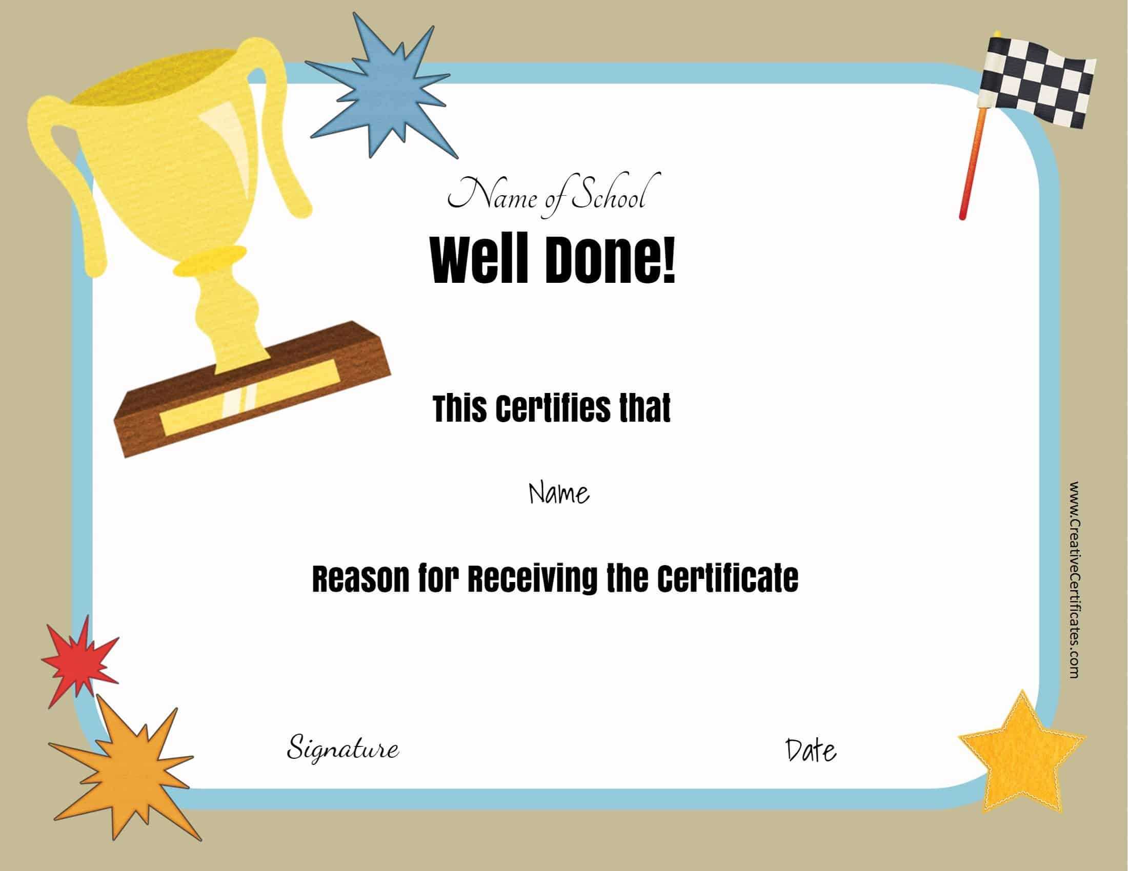 Free School Certificates & Awards In Classroom Certificates Templates