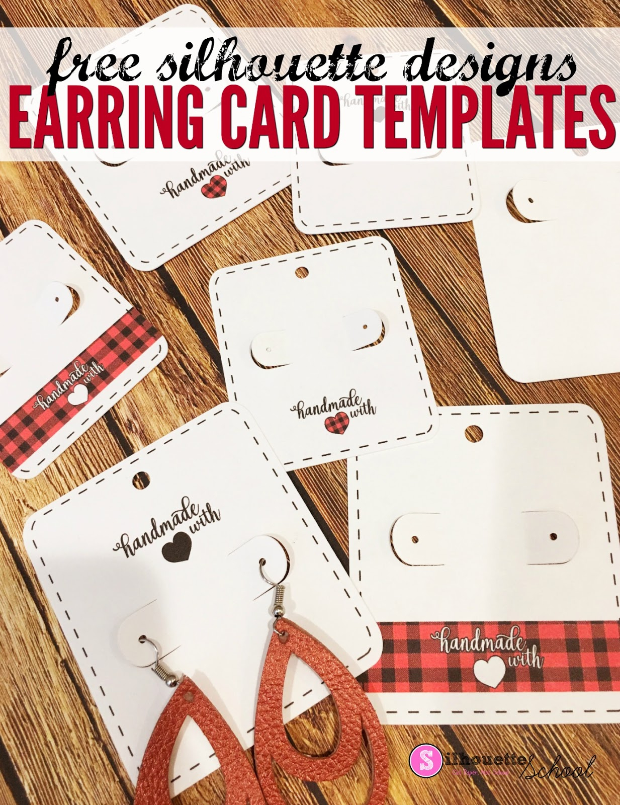 Free Silhouette Earring Card Templates (Set Of 8 Inside Silhouette Cameo Card Templates