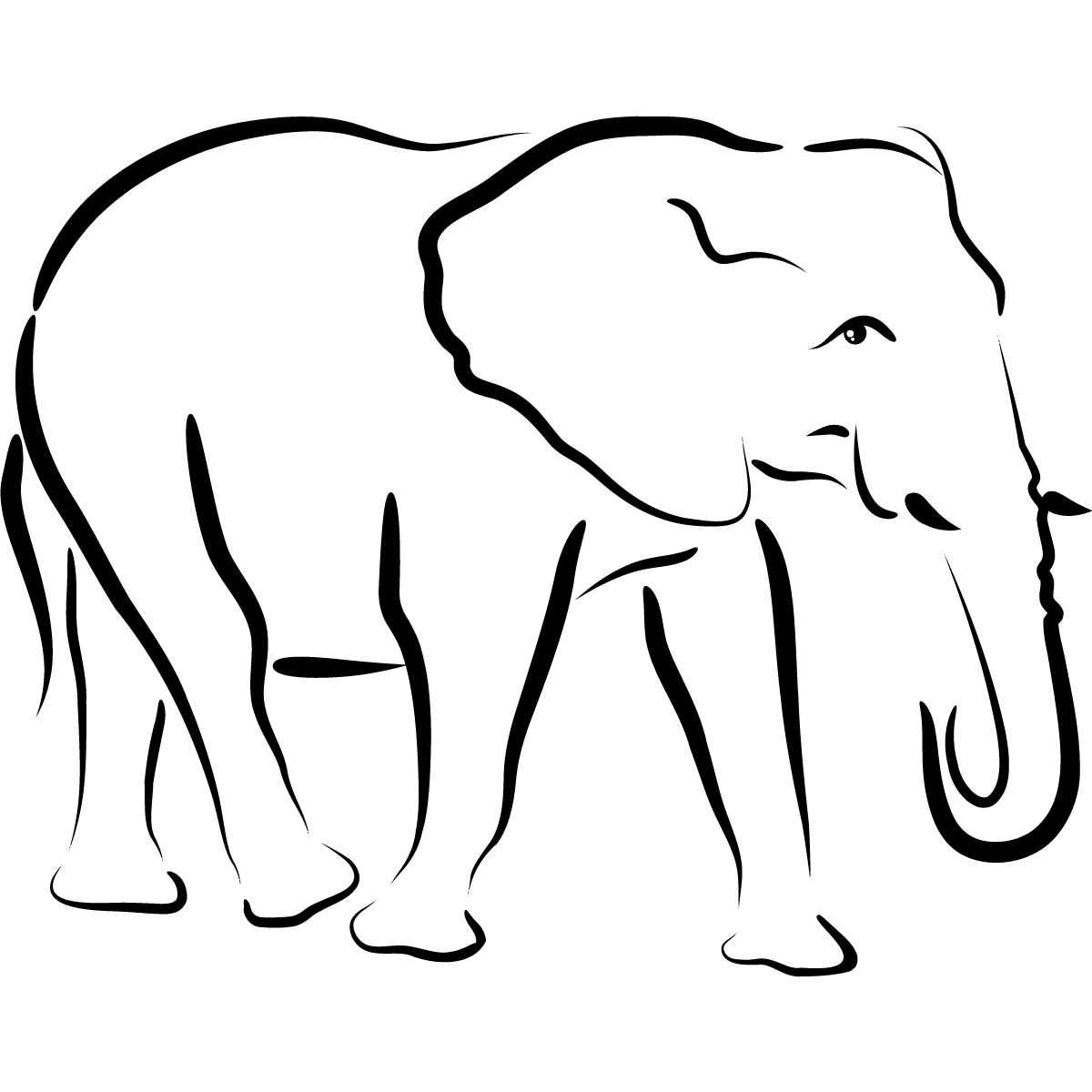 Free Simple Elephant Outline, Download Free Clip Art, Free Regarding Blank Elephant Template