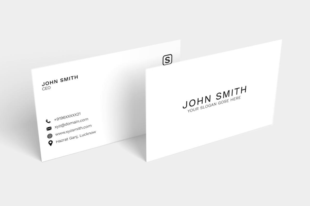 Free Simple Minimal Business Card | Adobe Photoshop In Google Search Business Card Template