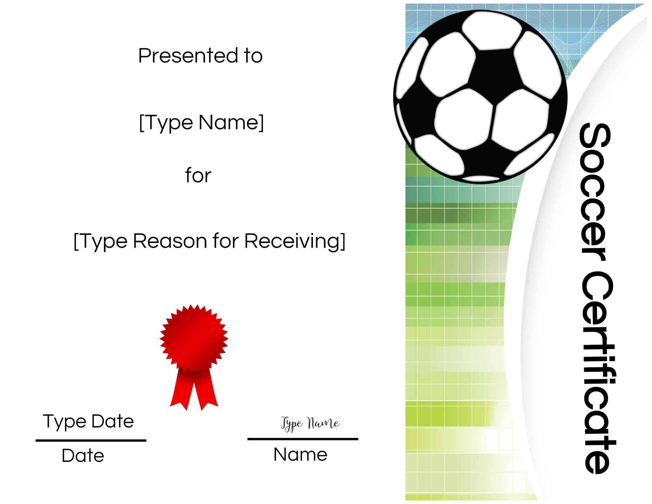 Free Soccer Certificate Maker | Edit Online And Print At Home With Regard To Soccer Certificate Template Free