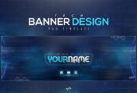 Free Tech Twitter Header Psd Template [Free Download] intended for Twitter Banner Template Psd