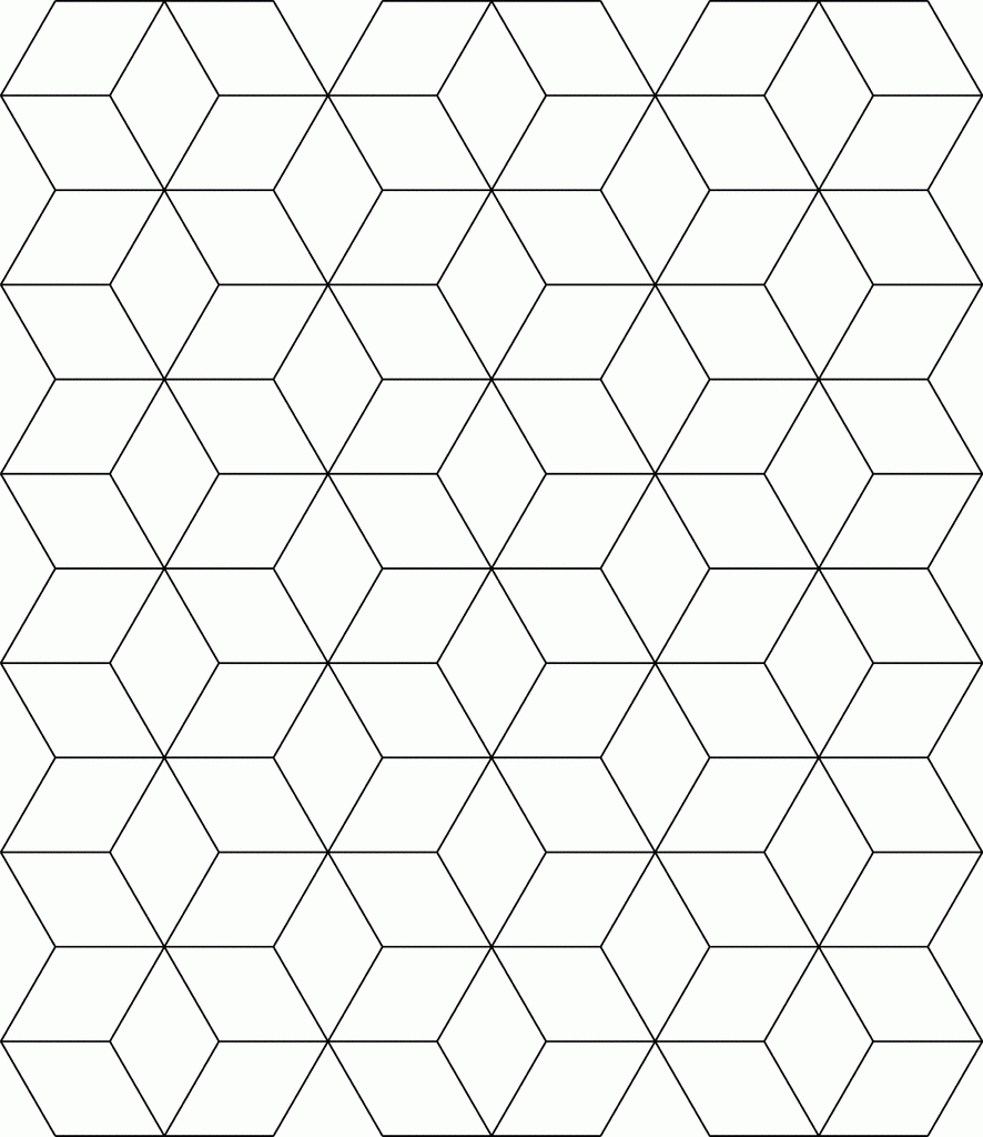 Free Tessellation Patterns To Print | Block Tessellation Inside Blank Pattern Block Templates