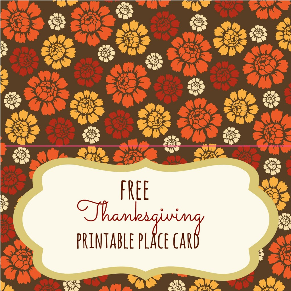 Free Thanksgiving Printables – Frugal Fanatic Intended For Thanksgiving Place Cards Template