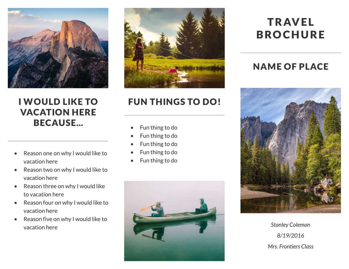 Free Travel Brochure Templates & Examples [8 Free Templates] Inside Country Brochure Template