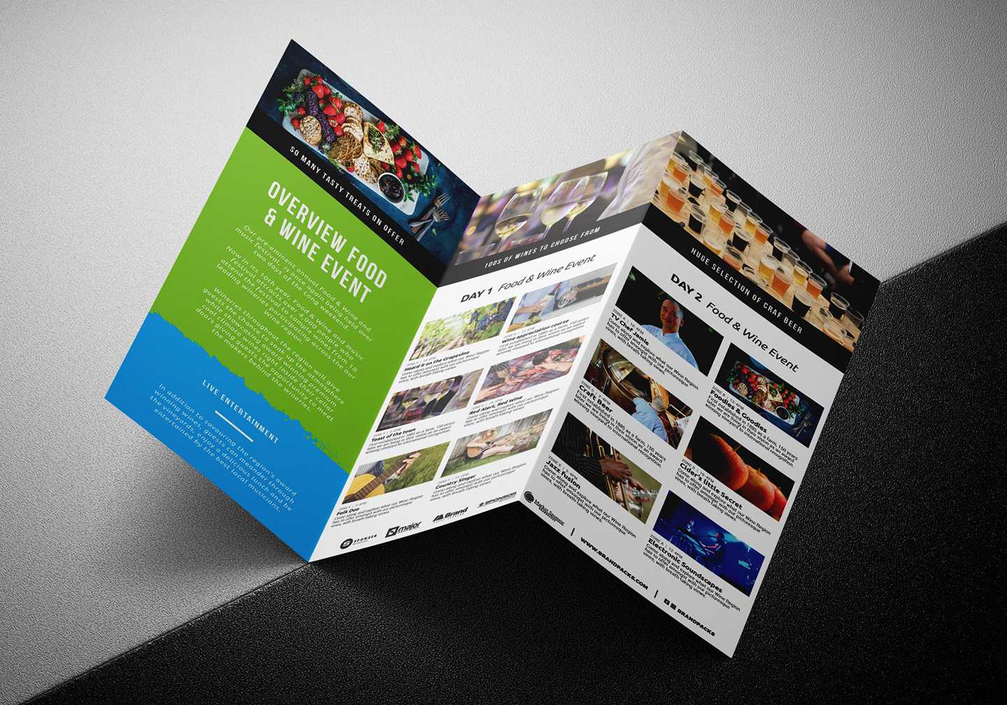 Free Tri Fold Brochure Template For Events & Festivals – Psd Throughout Tri Fold Brochure Template Illustrator Free