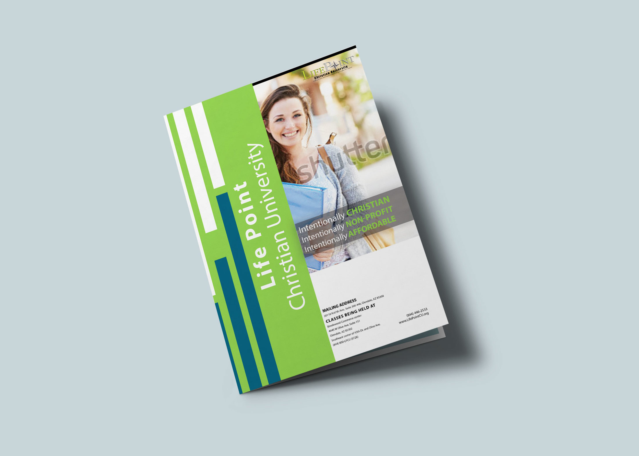 Free University Bi Fold Brochure Template | Psd Premium Mock Up Regarding 2 Fold Brochure Template Psd