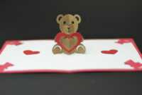 Free Valentines Day Pop Up Card Templates. Teddy Bear Pop Up regarding Teddy Bear Pop Up Card Template Free