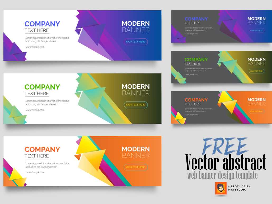 Free Vector Abstract Web Banner Design Templatemri Inside Website Banner Design Templates