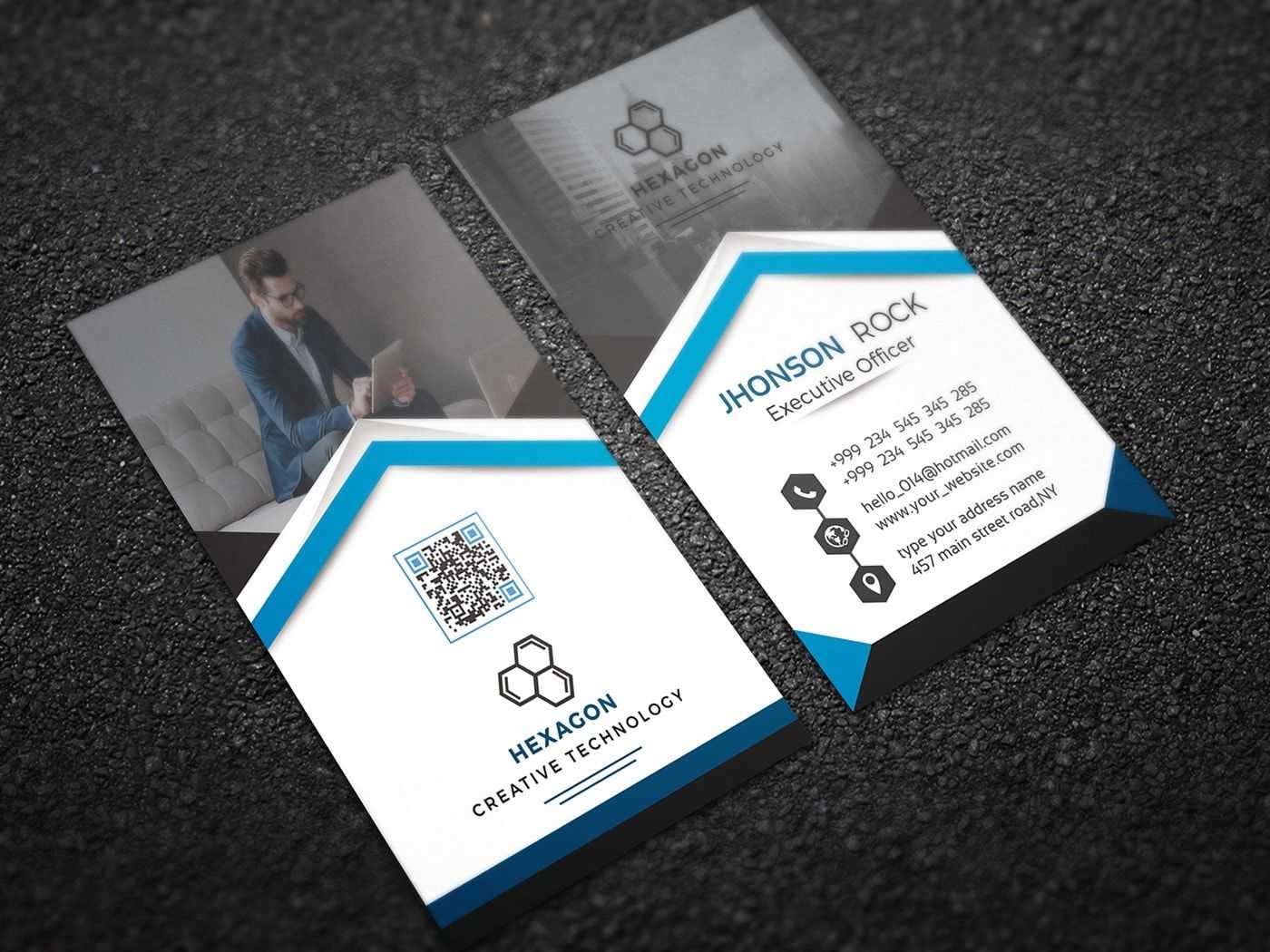 Free Vertical Business Card – Download Psd Templates | More Pertaining To Name Card Template Psd Free Download