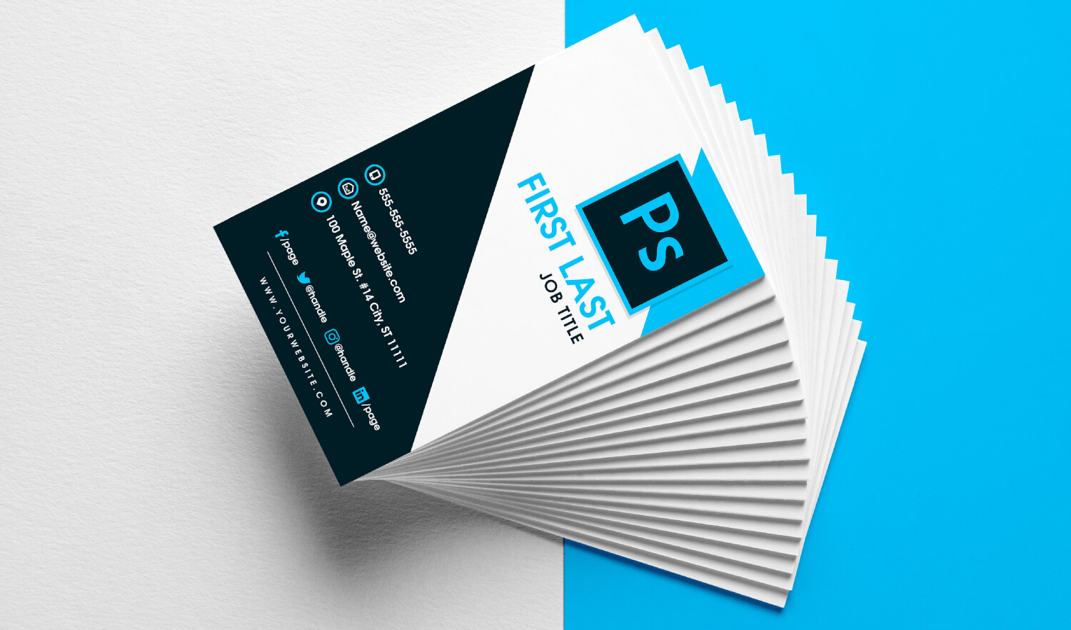 Free Vertical Business Card Template In Psd Format Intended For Calling Card Template Psd