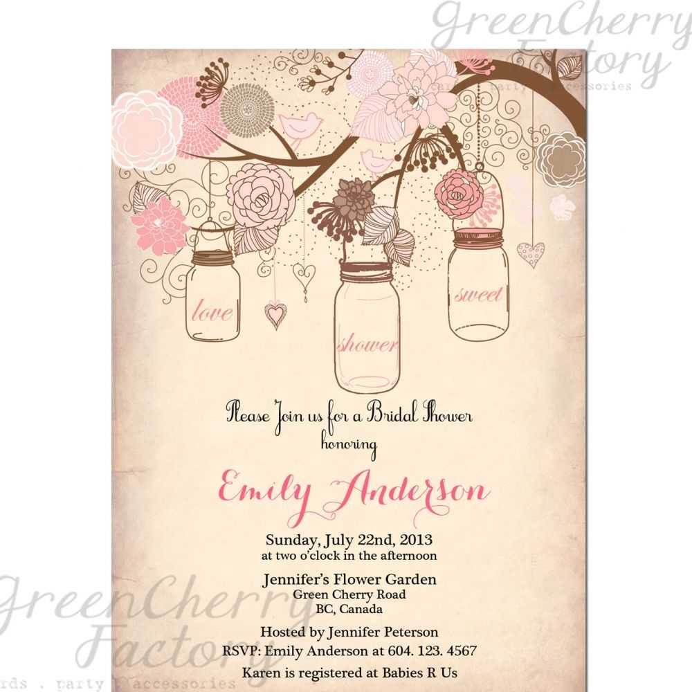 Free Vintage Wedding Invitation Templates Bridal Shower In Blank Bridal Shower Invitations Templates