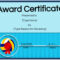 Free Volleyball Certificate | Customize Online & Print In With Rugby League Certificate Templates