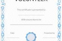 Free Volunteer Appreciation Certificates — Signup with regard to Volunteer Certificate Templates