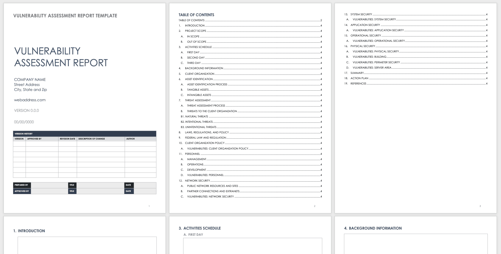 Free Vulnerability Assessment Templates | Smartsheet Pertaining To Physical Security Report Template