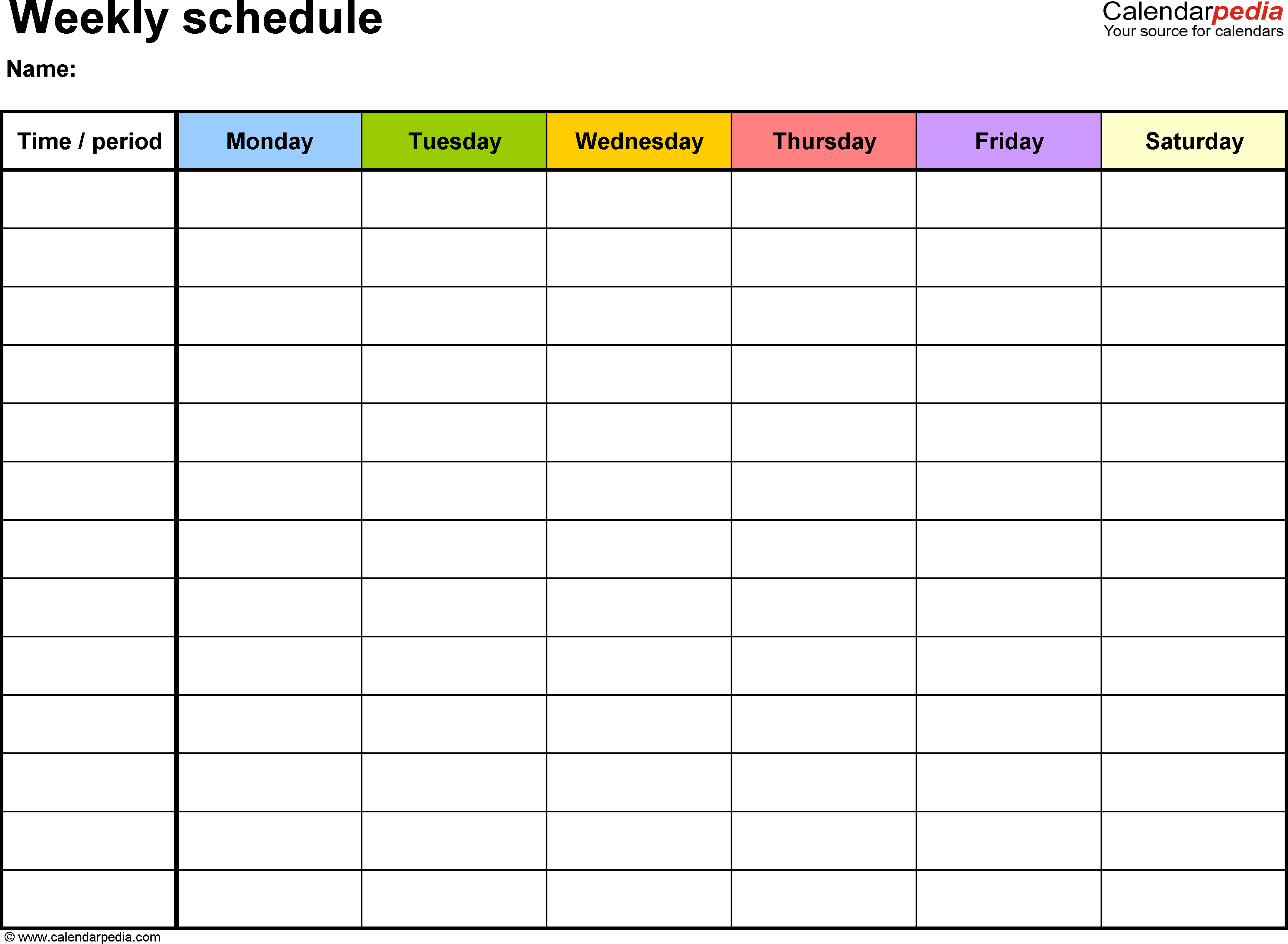 Free Weekly Schedule Templates For Word – 18 Templates In Blank Word Search Template Free