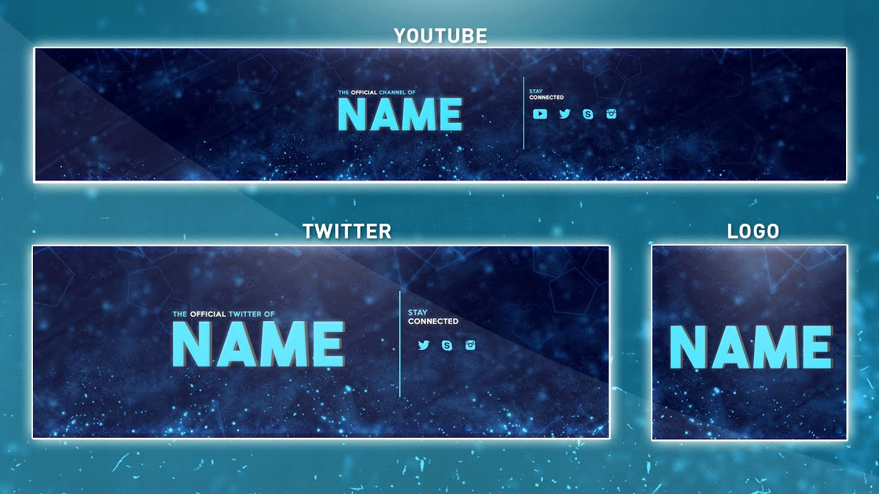 Free Youtube Banner Template | Photoshop (Banner + Logo + Twitter Psd) 2016 Within Yt Banner Template