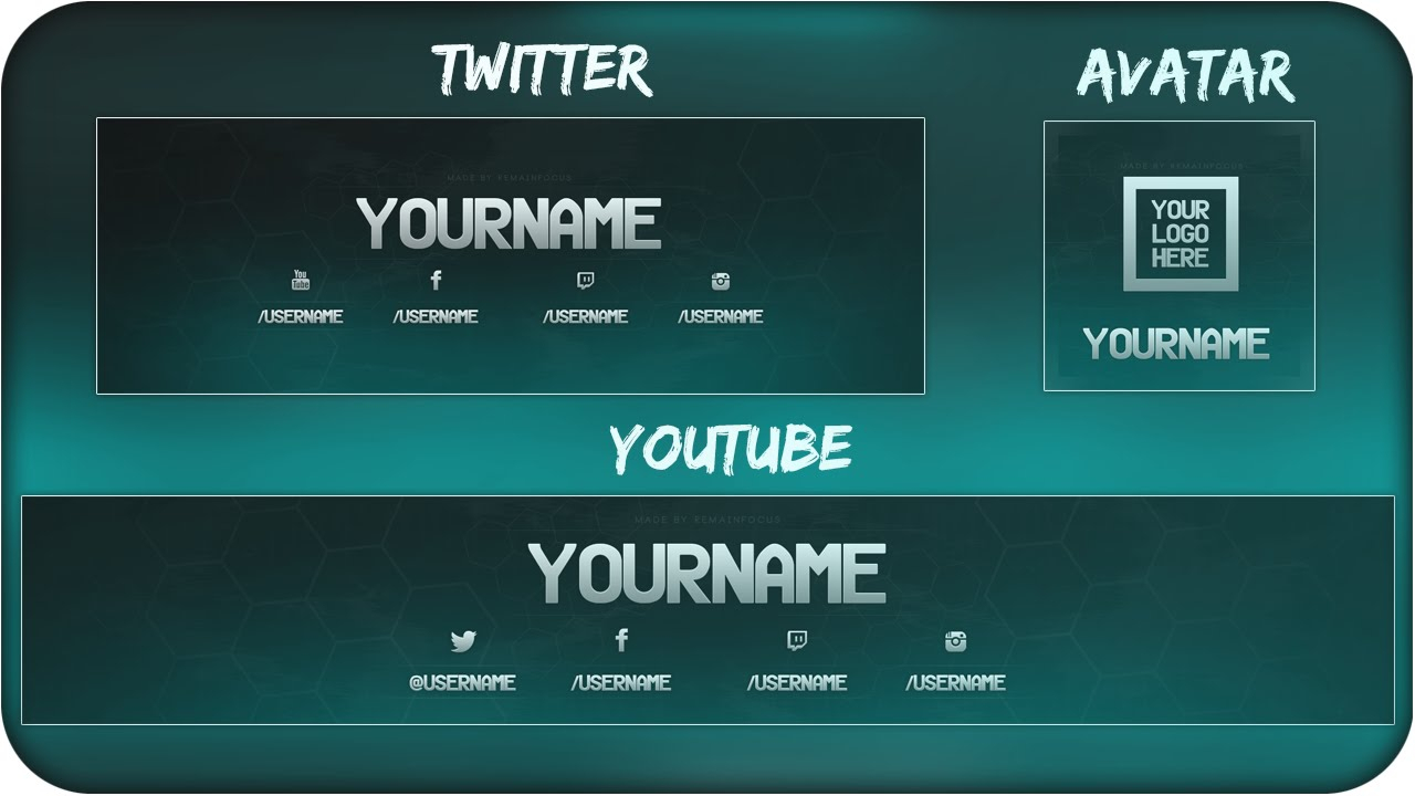 Free Youtube Banner + Twitter Header Template Psd + Direct Download Link –  [New 2015!] With Twitter Banner Template Psd