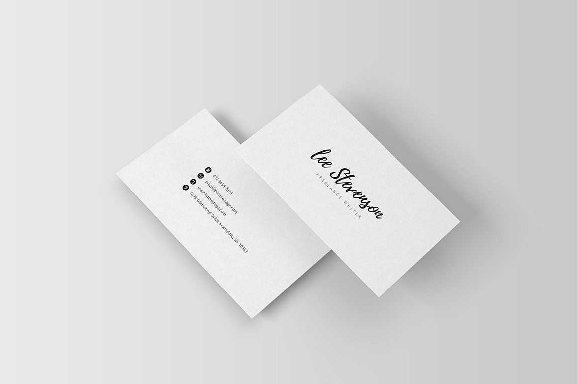 Freelancer Business Card Iii #files#psd#bleeds#size | 3D Inside Freelance Business Card Template