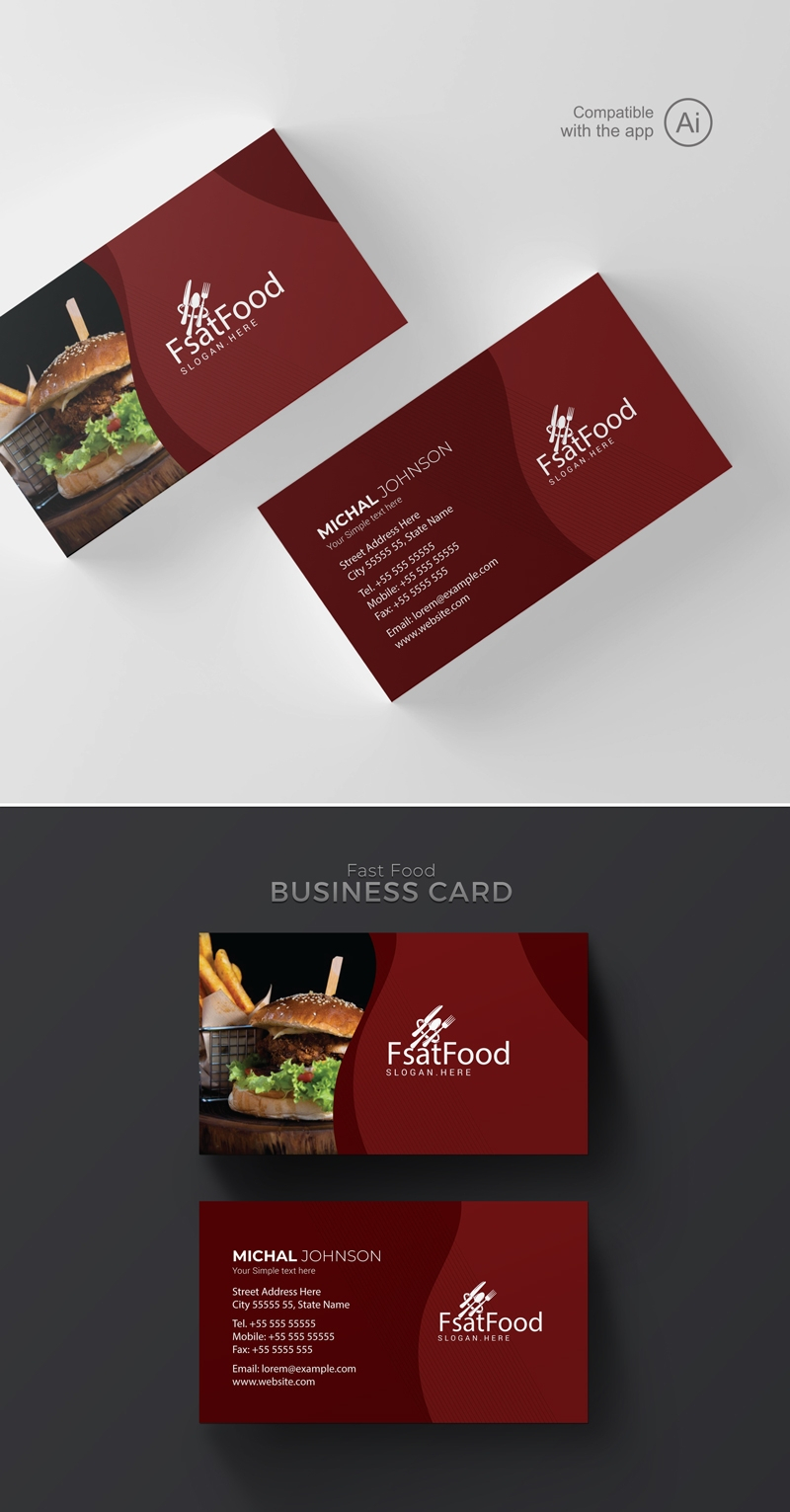 Freepiker | Restaurant Business Card Template Intended For Restaurant Business Cards Templates Free