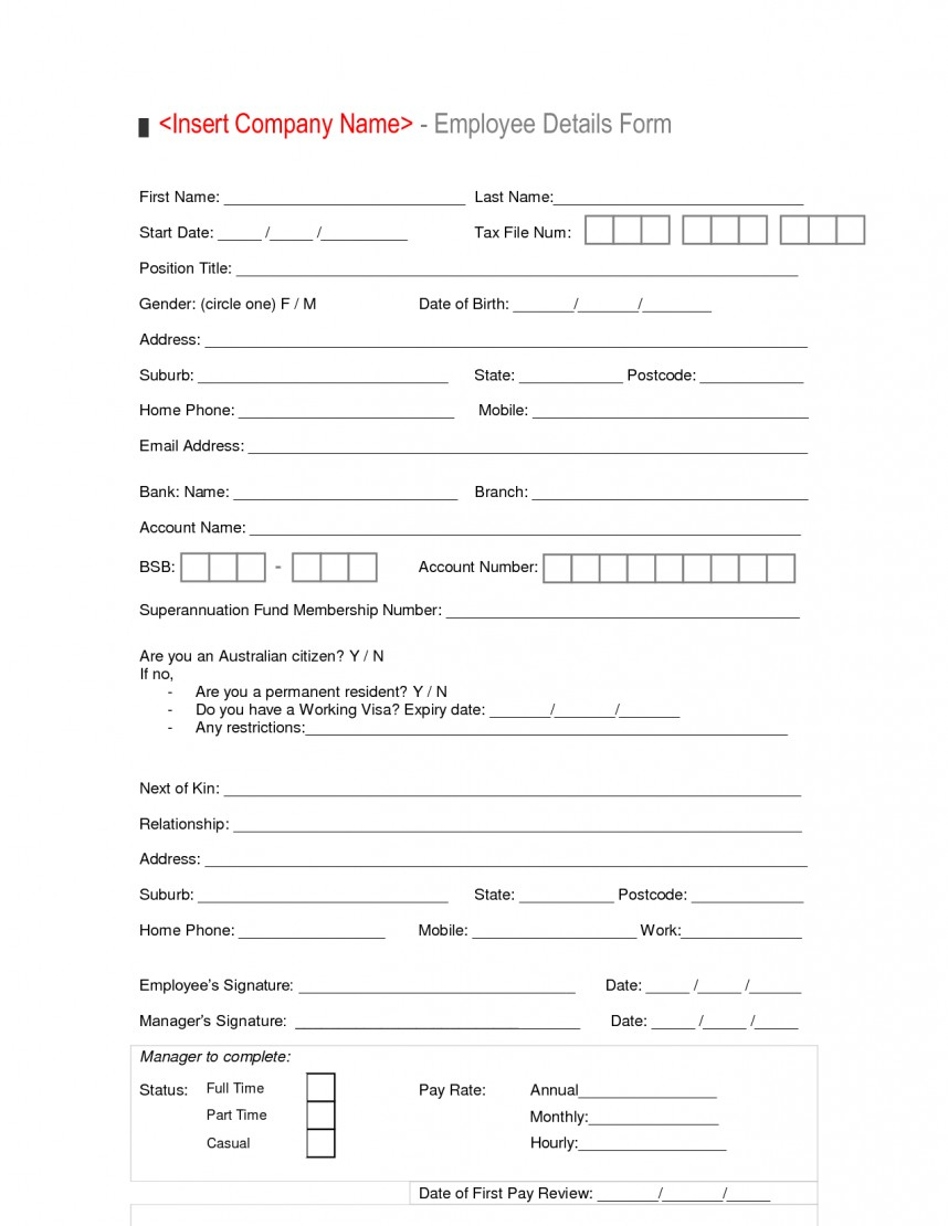 Frightening Employment Information Form Template Ideas Inside Word Employee Suggestion Form Template