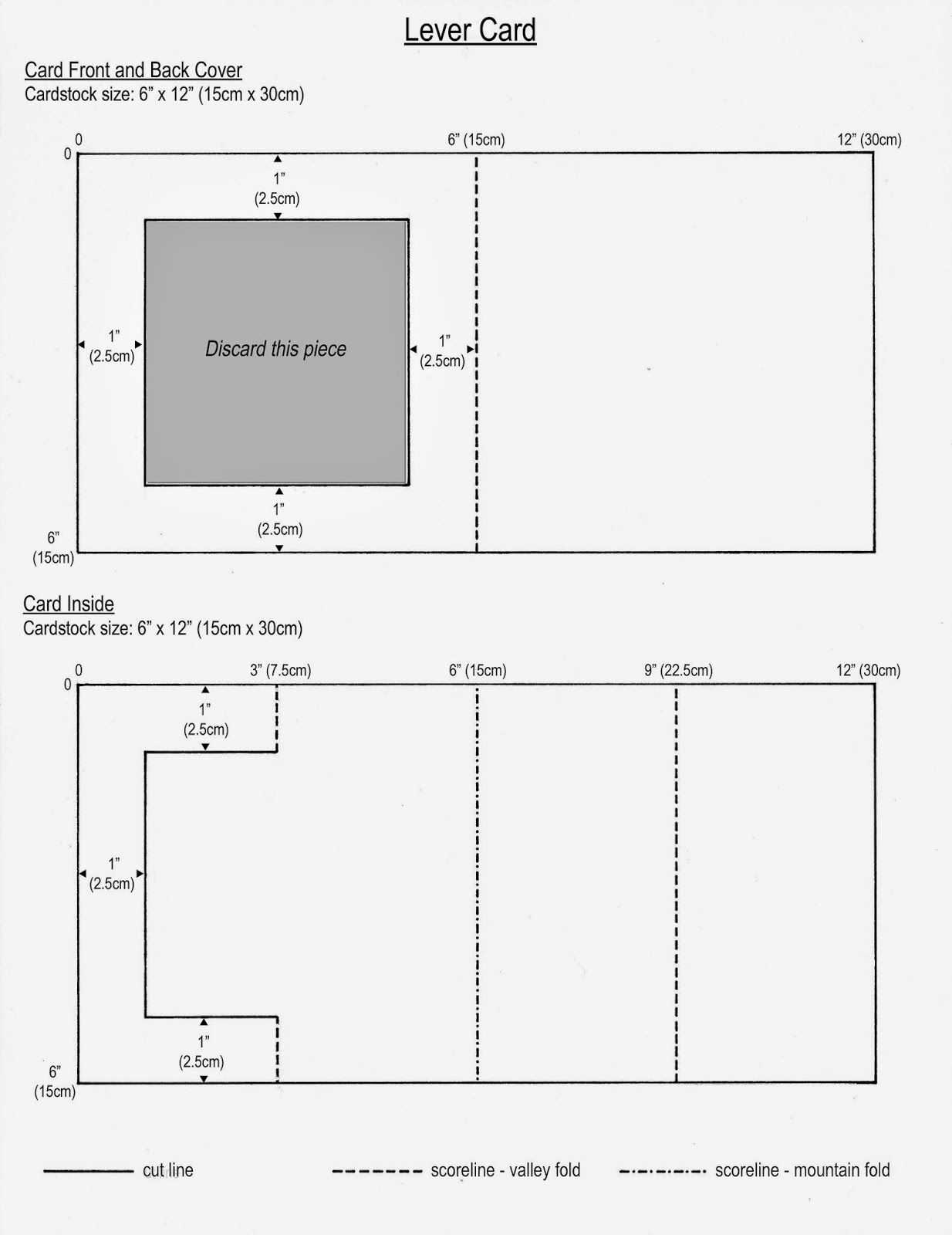 From My Craft Room: Lever Card 6" X 6" (15Cm X 15Cm With Fold Out Card Template