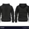 Front And Back Black Hoodie Template in Blank Black Hoodie Template