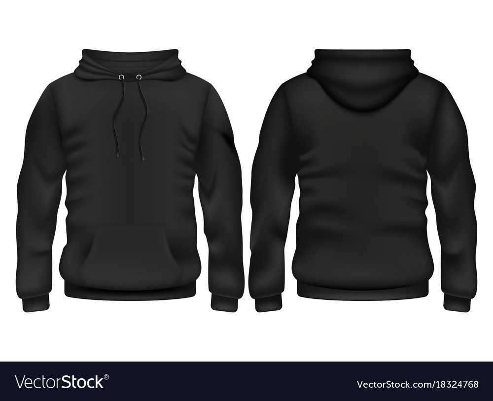 Front And Back Black Hoodie Template In Blank Black Hoodie Template