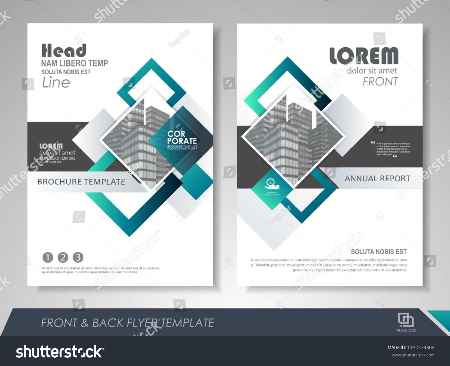 Front And Back Page Annual Report Brochure Flyer Design With Cover Page For Annual Report Template