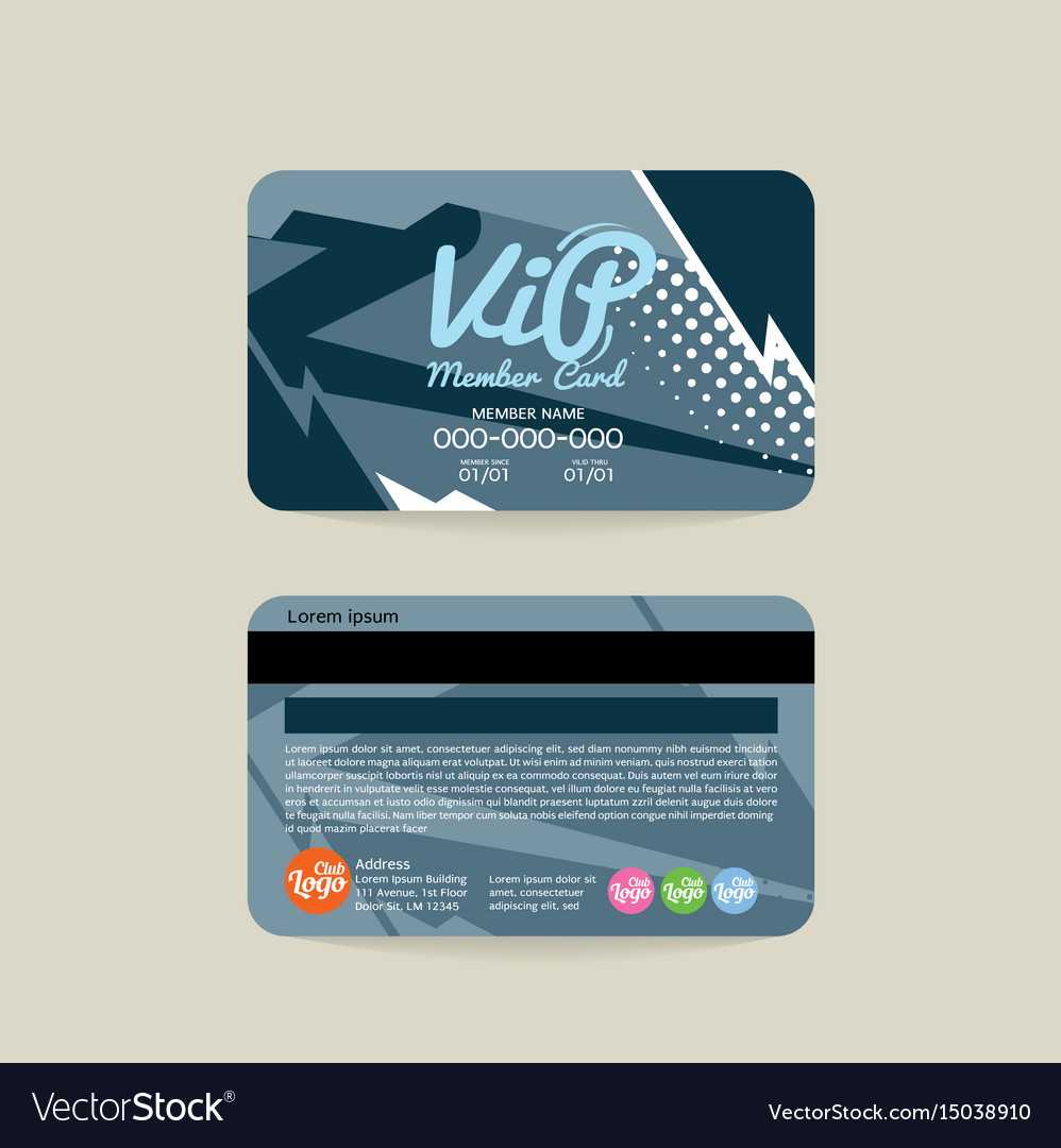 Front And Back Vip Member Card Template With Regard To Template For Membership Cards