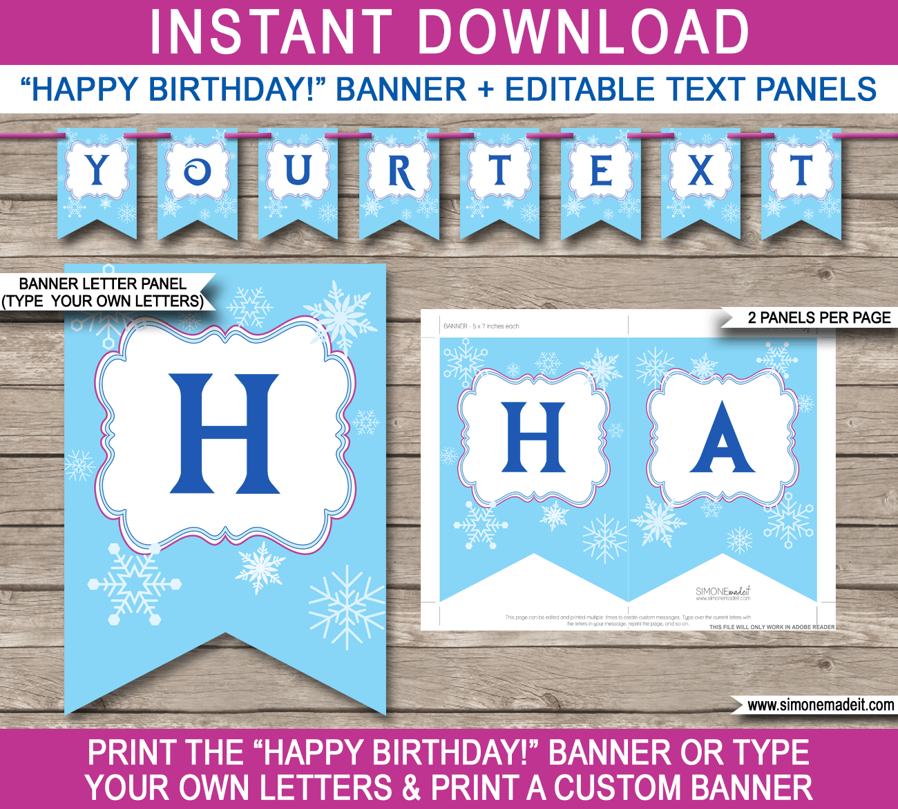 Frozen Party Banner Template Within Diy Party Banner Template