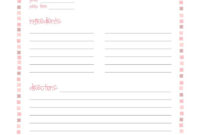 Fsb-Full Page Recipe Card … | Make To Sell | Printable inside Full Page Recipe Template For Word