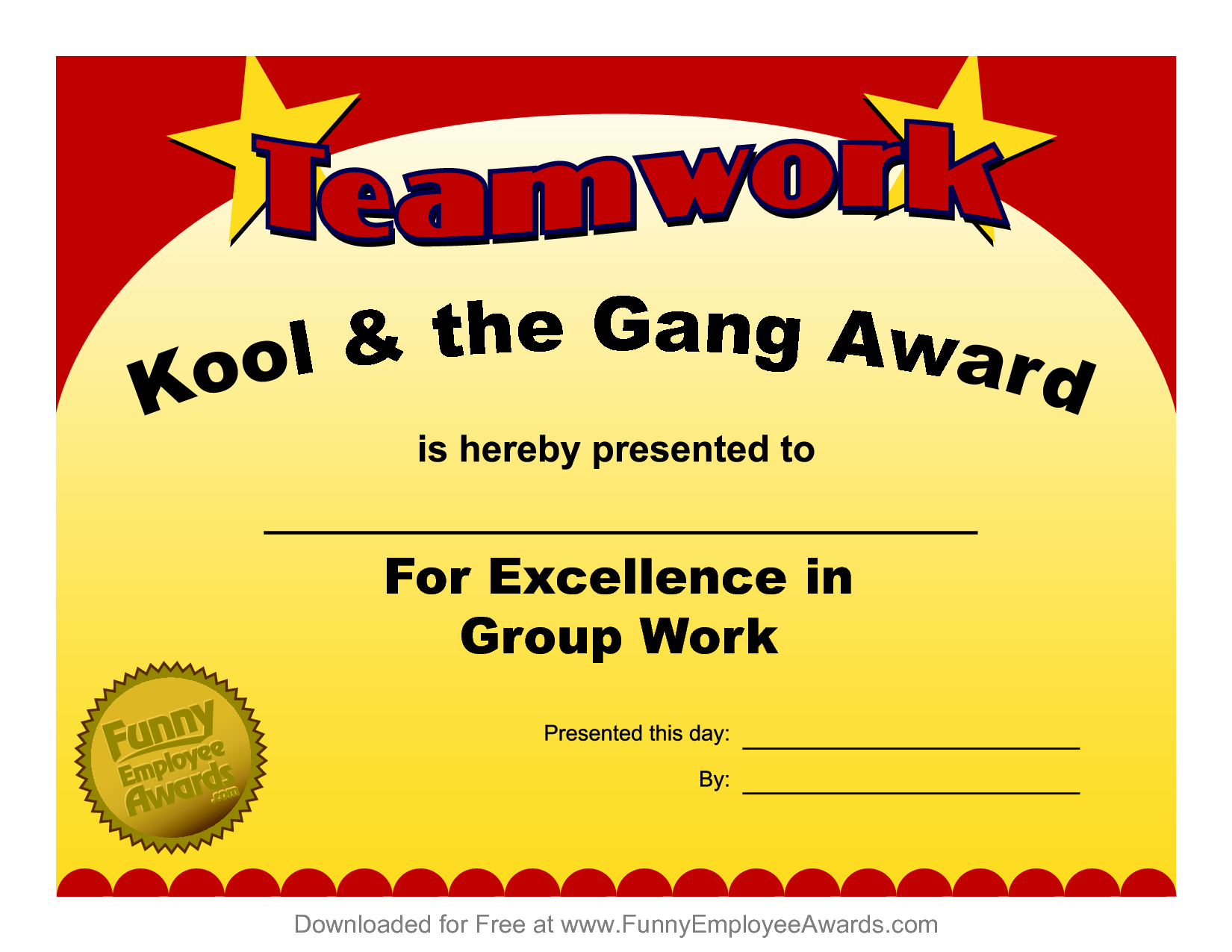 Fun Award Templatefree Employee Award Certificate Templates Intended For Funny Certificate Templates