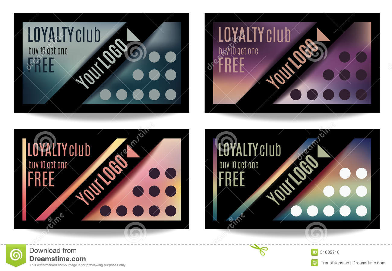 Fun Customer Loyalty Card Templates Stock Vector For Customer Loyalty Card Template Free