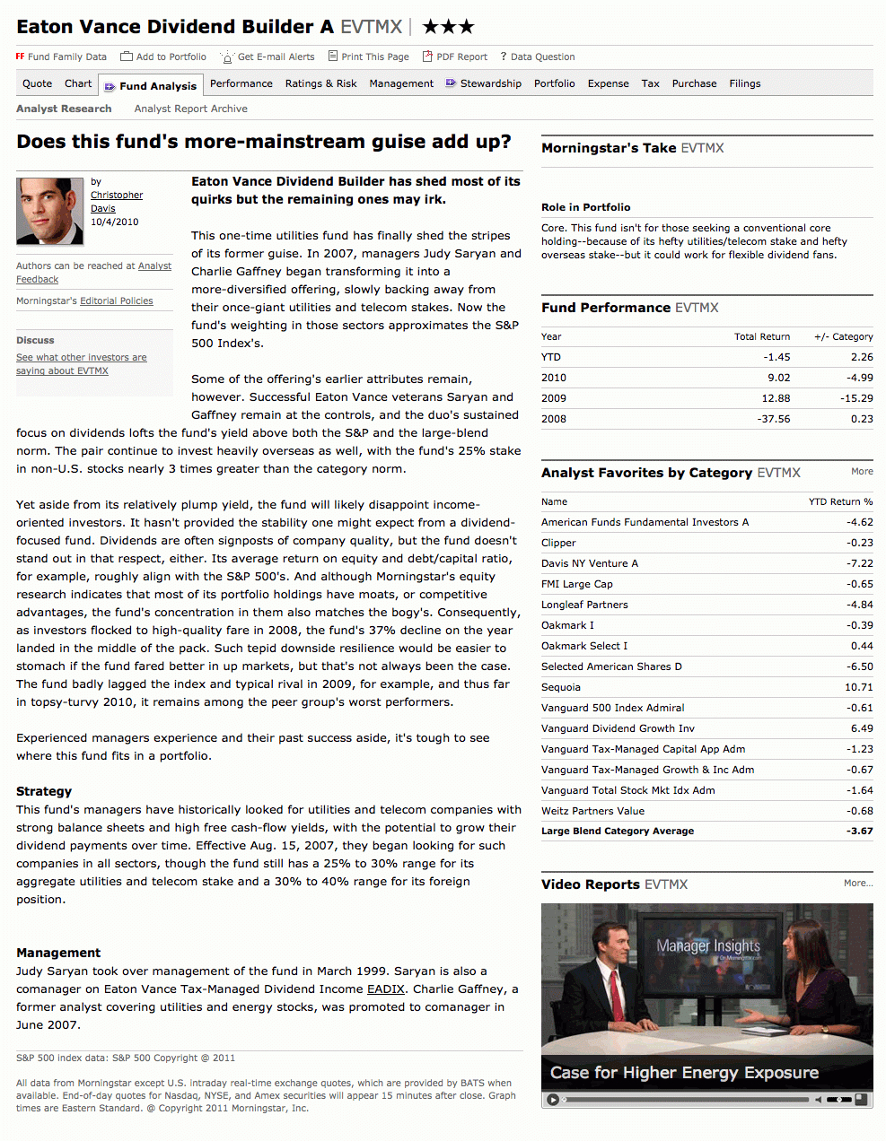 Fund Analyst Report (Sample) Regarding Stock Analyst Report Template